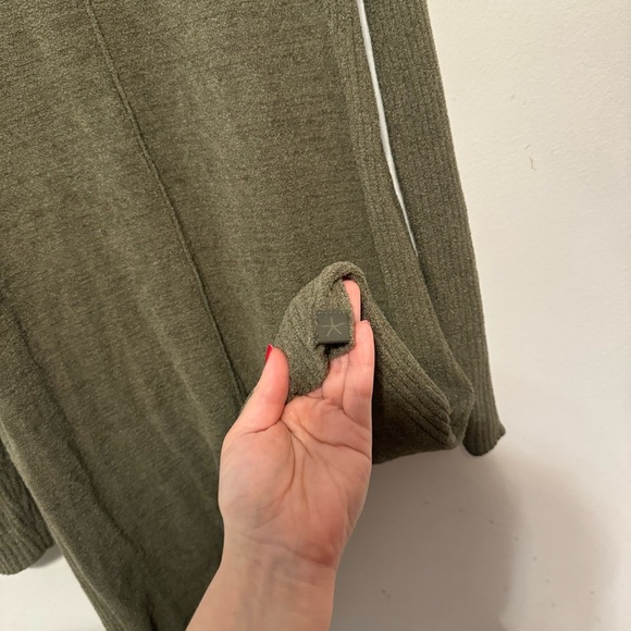 Barefoot Dreams CozyChic Ultra Lite Long Sleeved Dress in Olive S - Picture 5 of 11